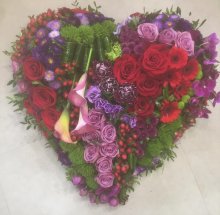 bouquet de fleurs en coeur